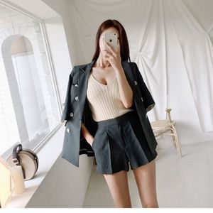 *SOLD* Double-Breasted Blazer + Shorts (Korean)